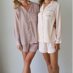 Silky Bridesmaids Pajamas | Bridesmaids PJs | Personalized Gifts for Women | Short Pajamas | Bridal party Pajama Set | Pajama Shorts