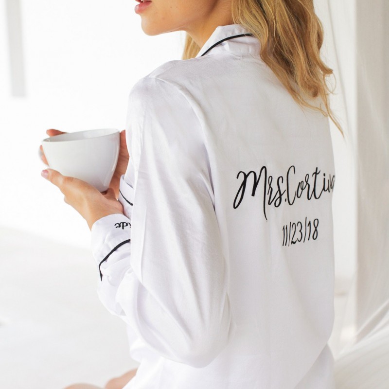 Bridal Pajamas Personalized Bridal PJs | Bride Pajama Set | Bridal Shirt | Bridal Shower Gift | Bridal Gift | Personalized Bridal Gift